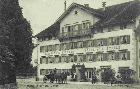 Gasthof zum Sternen in Uster um 1880.